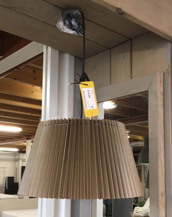 Hanglamp plooien bruin (nieuw in doos)