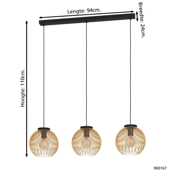 EGLO hanglamp Venezuela (Ø23,5 cm) - Afbeelding 3