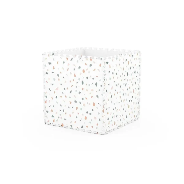 Play&Go EEVAA 2-in-1 omkeerbare puzzel speelmat en opbergdoos Alphabet/Terrazzo (180x180cm - 9 tegels) - Afbeelding 2