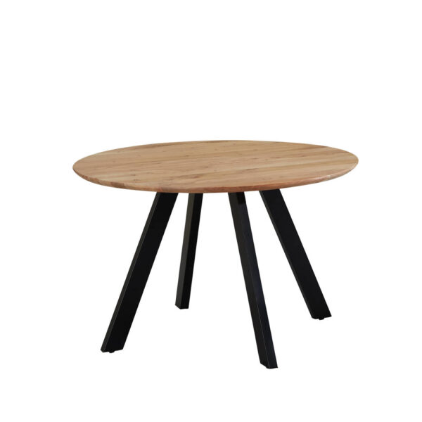 Eetkamertafel rond ø120cm zwarte poot